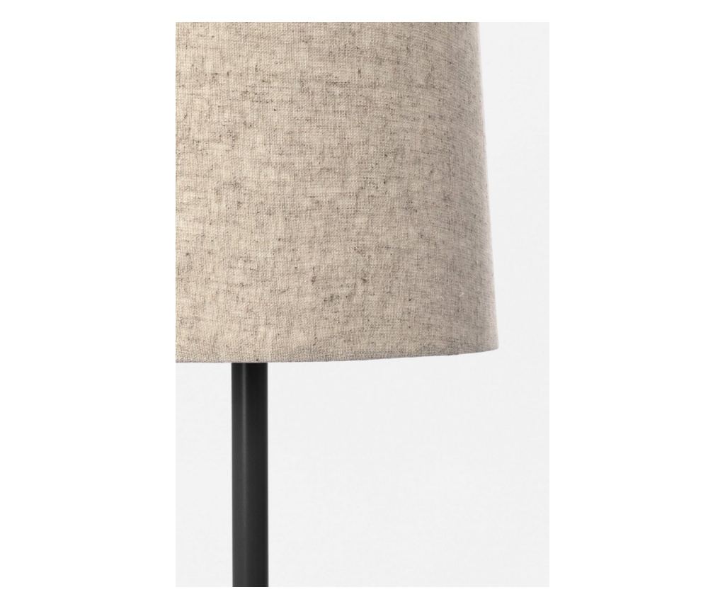 Crna čelična podna svjetiljka s bež tekstilnim sjenilom Assam 26x166 cm - 3