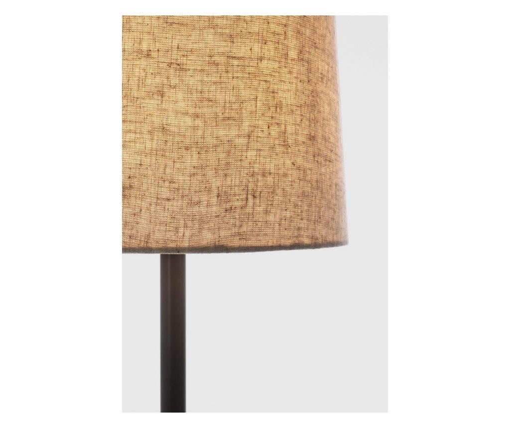 Crna čelična podna svjetiljka s bež tekstilnim sjenilom Assam 26x166 cm - 4