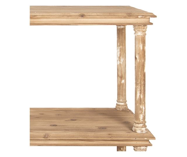 Brązowa drewniana półka 110x40x113 cm