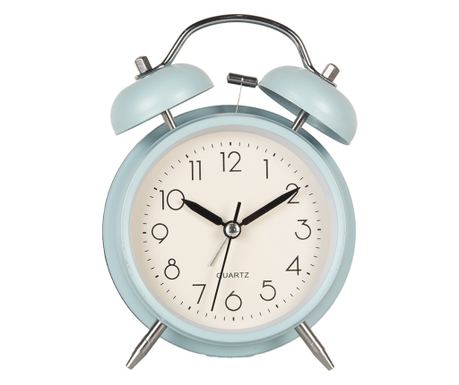 Svijetloplavi metalni sat za alarm 9x5x13 cm