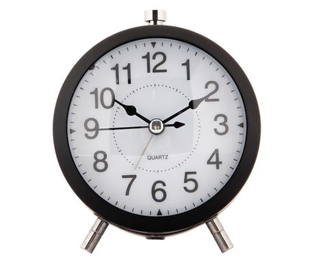 Crno-bijeli sat za alarm za radni stol 10x7x12 cm