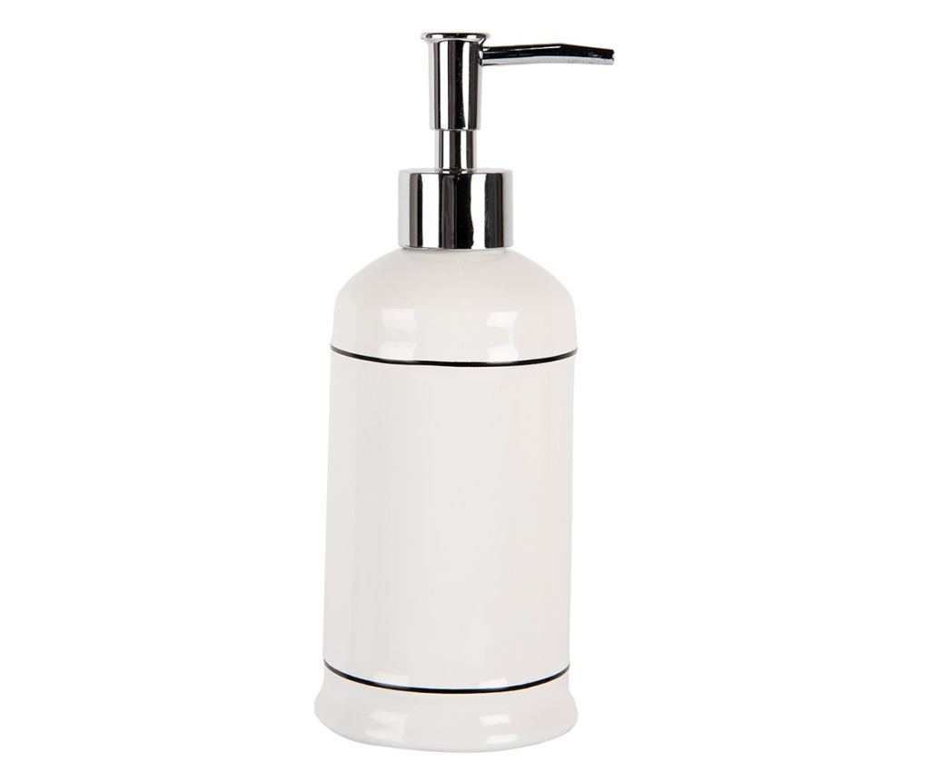 Crno-bijeli keramički dozator sapuna 9x20 cm, 350 ml - 2