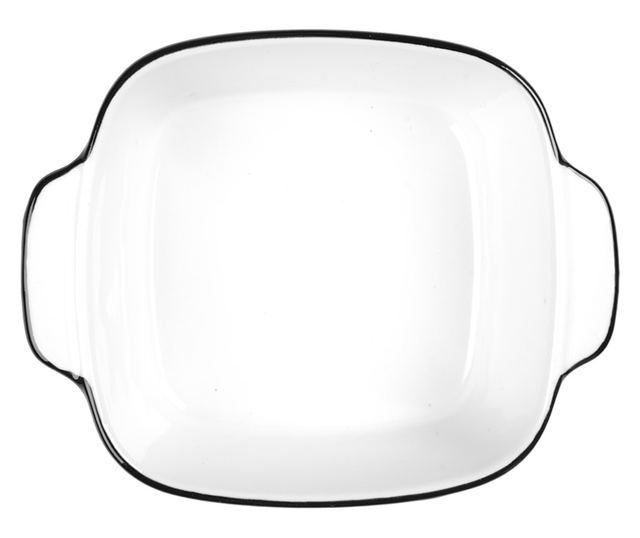 Set 2 keramičke zdjele bijelo crne 15x12x5 cm, 275 ml