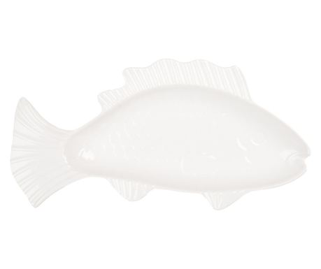 Biela keramická tácka 30x15x3 cm, 150 ml