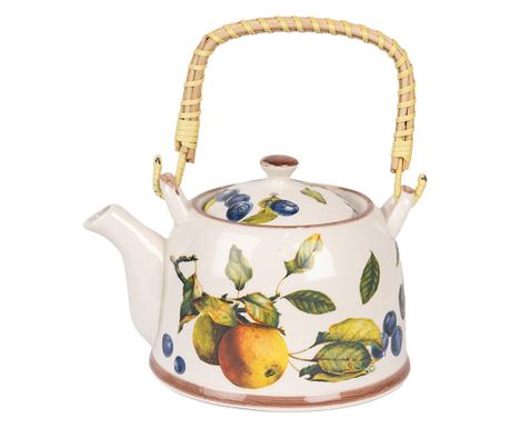 Čajnik i infuzor od višebojne keramike 18x14x12 cm, 800 ml