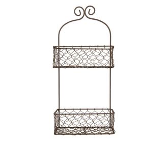 Etajera fier maro 20x12x45 cm