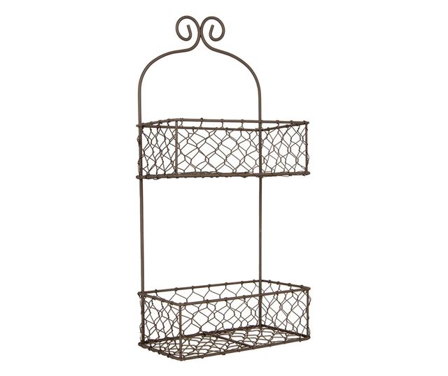 Etajera fier maro 20x12x45 cm
