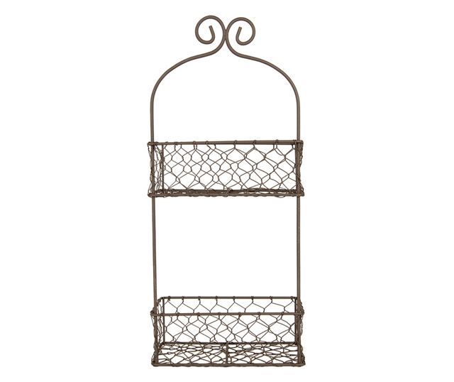 Etajera fier maro 20x12x45 cm
