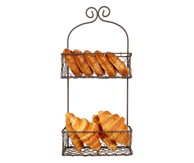 Etajera fier maro 20x12x45 cm