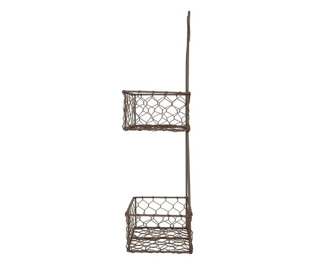 Etajera fier maro 20x12x45 cm