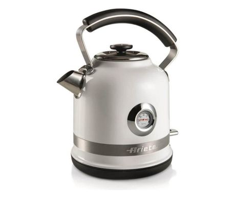 Fierbător electric Ariete MODERNA 2854/01, 2000W, 1,7 l, Termometru, bază wireless 360C, Filtru detașabil, Alb