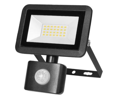 Adviti Faro AD-NL-6253BLR4 LED projektor, mozgásérzékelővel, 20W, SMD LED, 1600 lumen, IP65 védettség, 4000K, alumínium, fekete.
