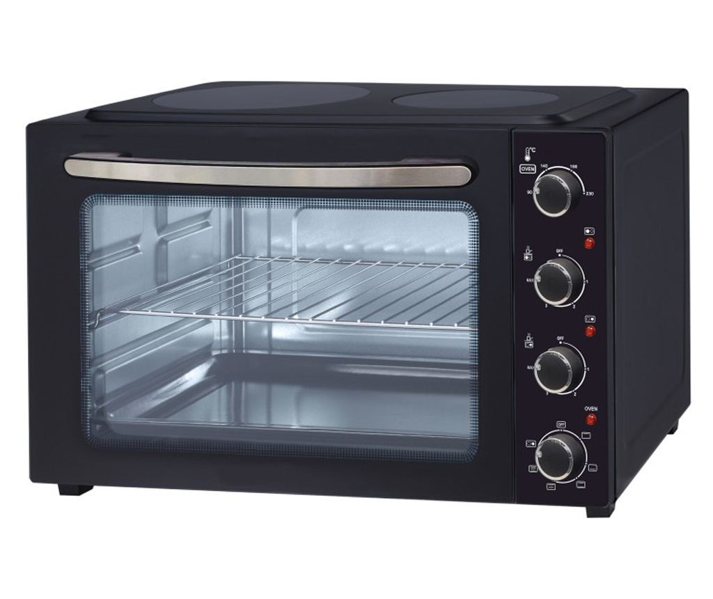 Готварска печка с керамичен плот Oliver Voltz OV51441E45, 4300 W, 45L, 90-230C, Вентилатор, Осветление, Черен - 7