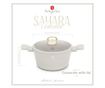 Oală cu capac 24 cm, 4.1L – Berlinger Haus Sahara Collection BH 8071, crem, antiaderentă cu titan, pentru supe și tocane thumbnail 2