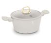 Oală cu capac 24 cm, 4.1L – Berlinger Haus Sahara Collection BH 8071, crem, antiaderentă cu titan, pentru supe și tocane thumbnail 1