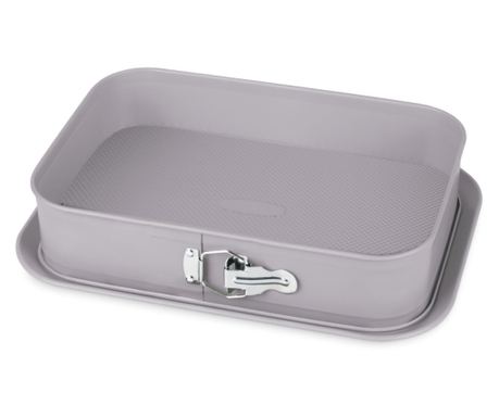 Ορθογώνιος δίσκος 39x27 cm με αφαιρούμενο πάτο Taupe Berlinger Haus BH 7943, αντικολλητικός, γκρι