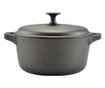Oală din fontă brută cu capac 32 cm, 8L – Perfect Home 15532, pentru gătit în volum mare și distribuție uniformă a căldurii thumbnail 2