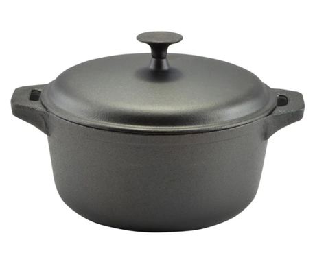 Litoželezni lonec s pokrovom 32 cm, 8 l – Perfect Home 15532, za kuhanje velikih količin hrane in enakomerno porazdelitev toplot