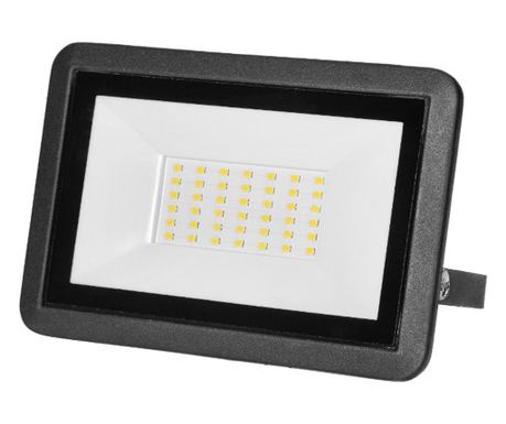 Proiector LED Adviti Faro AD-NL-6254BL4, 30W, LED SMD, 2400 lm, IP65, 4000K, Aluminiu, Negru