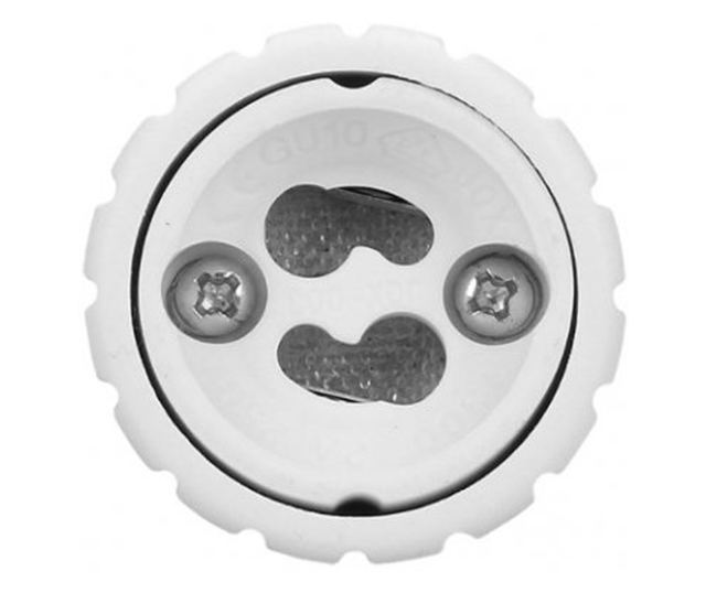 VIRONE LH/E27/GU10-13 Izzófoglalat adapter E27-GU10, fehér