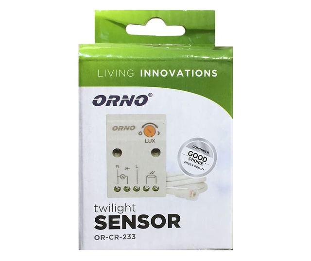 ORNO OR-CR-233, Szürkületi érzékelő, Külső szondával, IP65