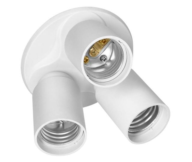 Adapter oprawki żarówki E27 na 3xE27 VIRONE LH/E27/3XE27-17, biały