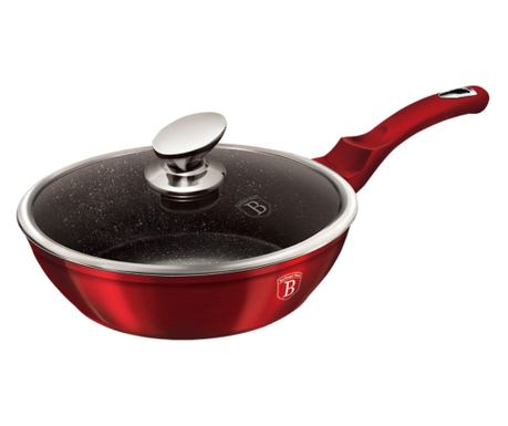 Mramorna tava s poklopcem 24 cm Burgundy Metalic Line Berlinger Haus BH 1259N
