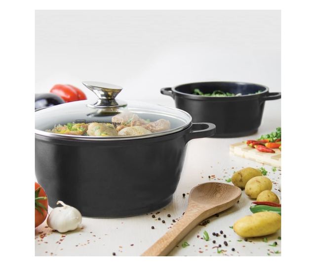 Тенджера с капак Royalty Line, RL-BS44M, 23.4л, 44см капак