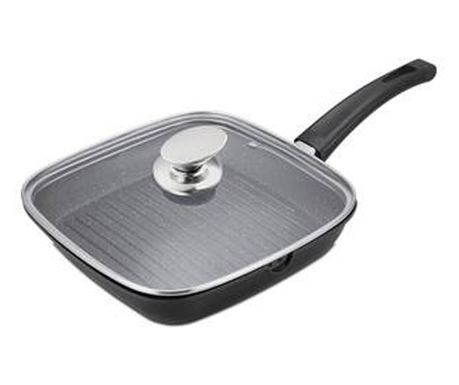 Mramorovaná grilovací pánev 24 cm, nepřilnavá, s víkem, snadné čištění, indukce AG24ML Royalty Line