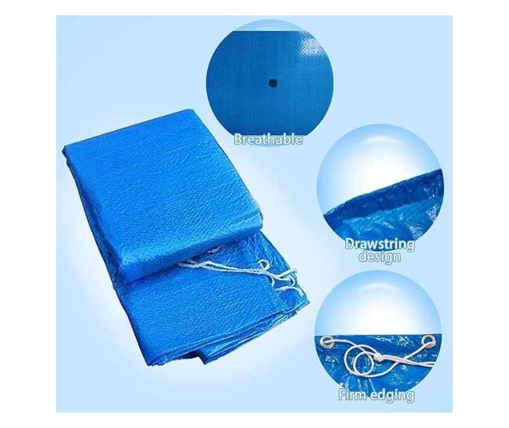 Mercaton Univerzális Ponyva Kerek Felfújható Medencékhez, 244 cm Átmérő, PVC, Vízálló, Kék - 2