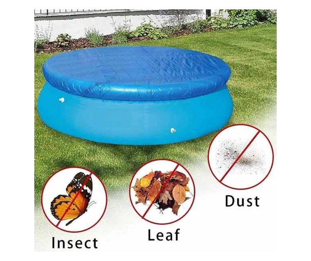 Mercaton Univerzális Ponyva Kerek Felfújható Medencékhez, 244 cm Átmérő, PVC, Vízálló, Kék - 4