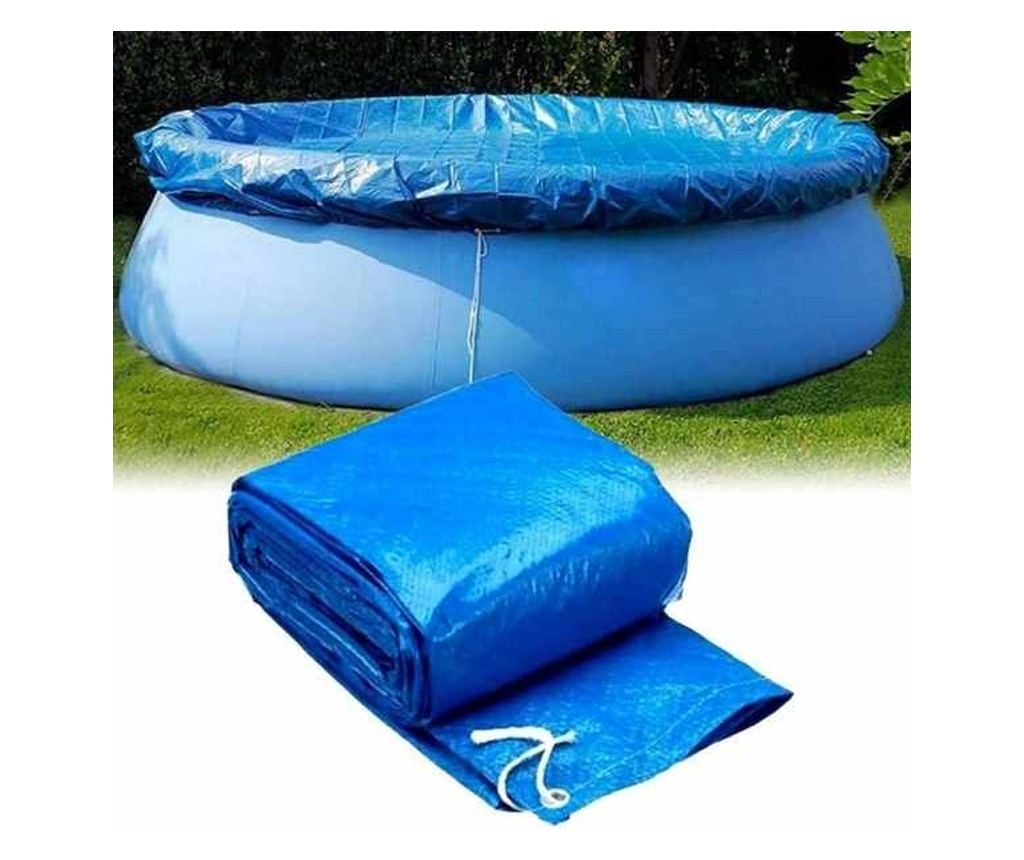 Mercaton Univerzális Ponyva Kerek Felfújható Medencékhez, 244 cm Átmérő, PVC, Vízálló, Kék - 5
