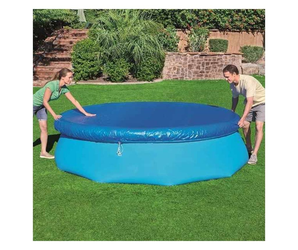 Mercaton Univerzális Ponyva Kerek Felfújható Medencékhez, 244 cm Átmérő, PVC, Vízálló, Kék - 6