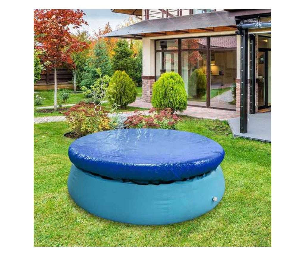 Mercaton Univerzális Ponyva Kerek Felfújható Medencékhez, 244 cm Átmérő, PVC, Vízálló, Kék - 7