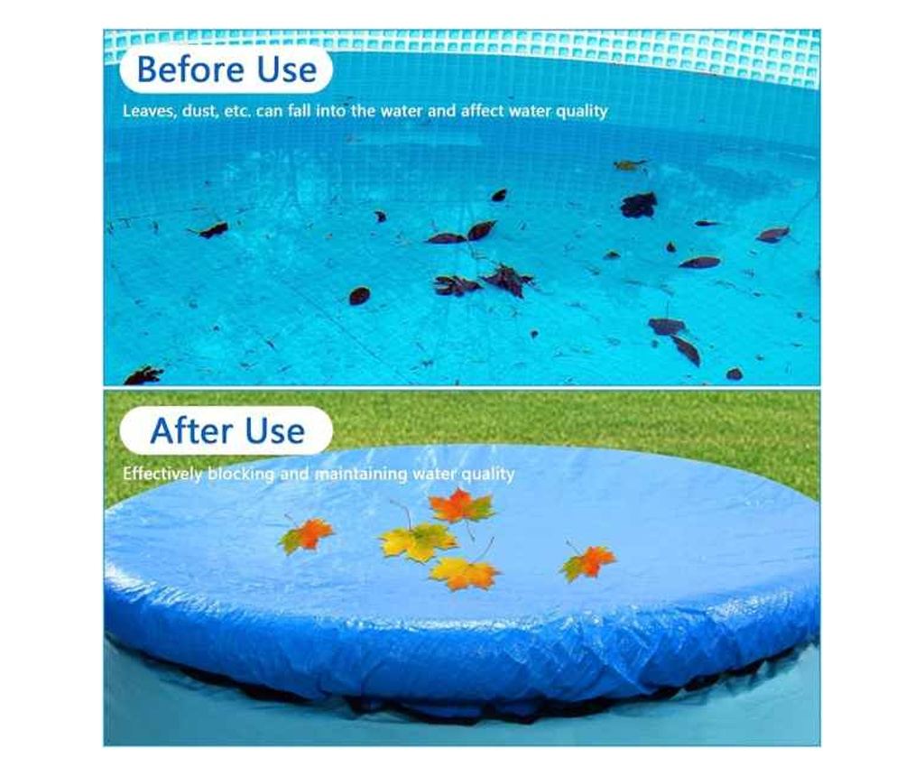 Mercaton Univerzális Ponyva Kerek Felfújható Medencékhez, 244 cm Átmérő, PVC, Vízálló, Kék - 8