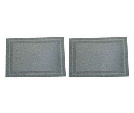 Set 4 podstavkov za mizo Mercaton, PVC, odporen na toploto, 30 x 45 cm, siv