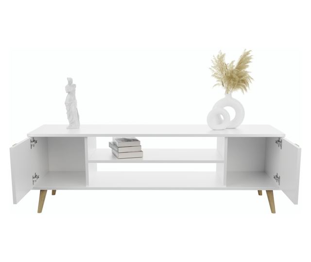 TV ormarić Focus bijeli 155 cm - skandinavski