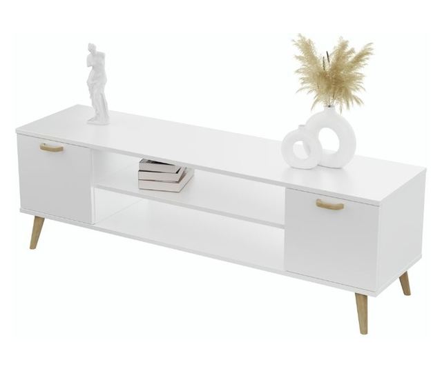 TV ormarić Focus bijeli 155 cm - skandinavski