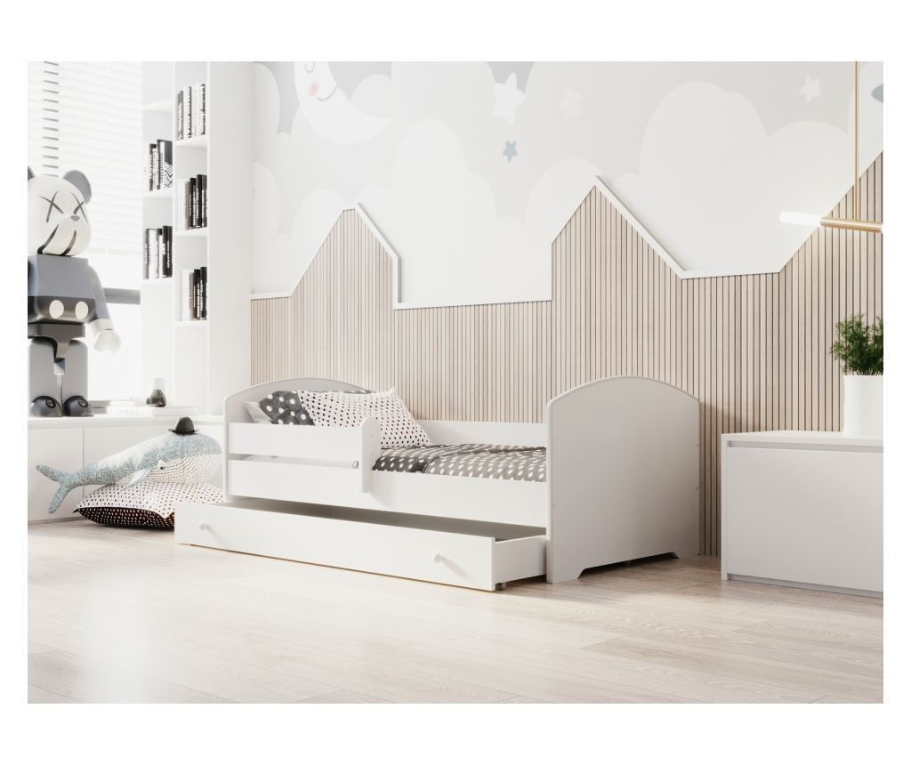Pat de o persoană Luk 160x80 cu sertar - 2