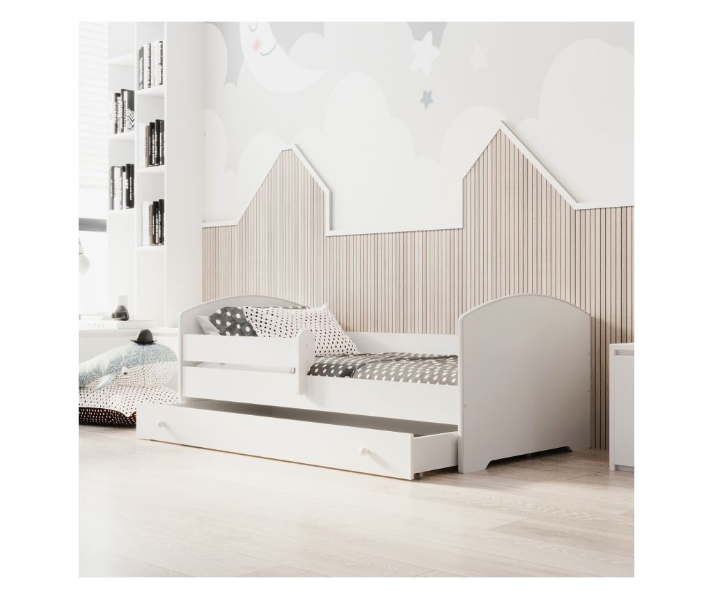 Pat de o persoană Luk 160x80 cu sertar - 3