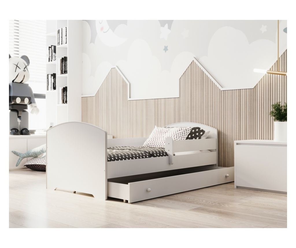 Pat de o persoană Luk 160x80 cu sertar - 4