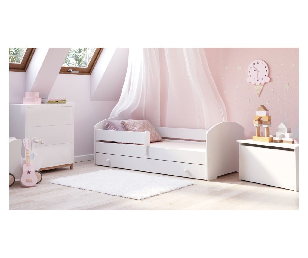 Pat de o persoană Luk 160x80 cu sertar - 6