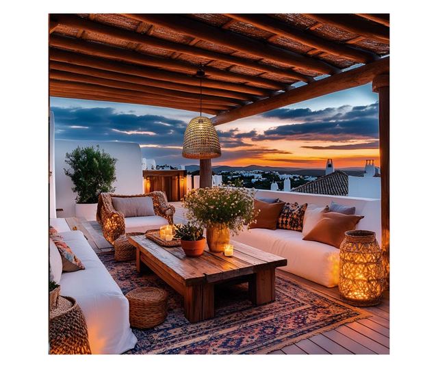 New Garden Positano 35 E27 függesztett lámpatest - Barna (izzó nélkül)