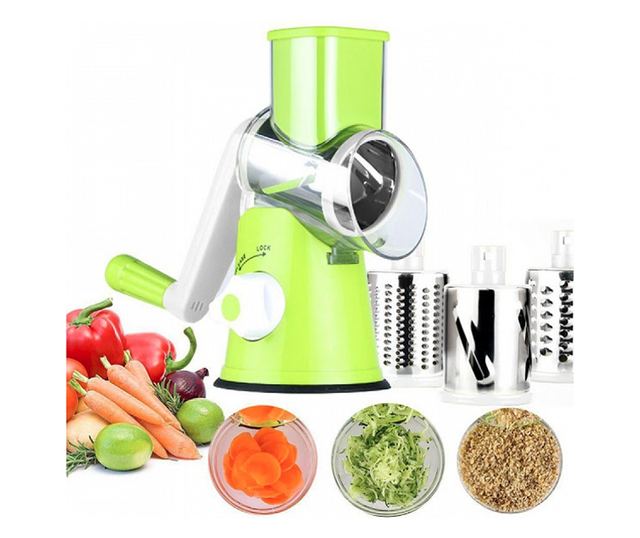 Razatoare manuala pentru legume, fructe ,branzeturi, nuci DAO Italy full Inox, 3 lame taiere