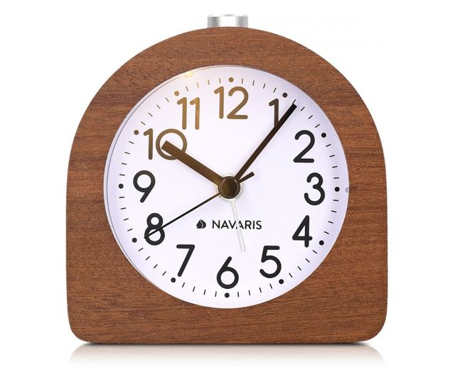 Аналогов дървен будилник Snooze Retro, 45427.18