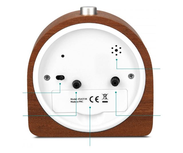 Аналогов дървен будилник Snooze Retro, 45427.18