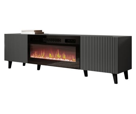 Comoda TV cu semineu Tilderi Grey 180 Tilderi Grey