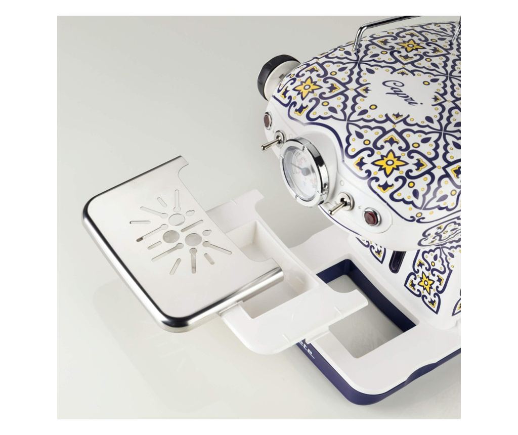 Кафемашина Ariete Capri 1389/1C, 850W, 15 bar, 0.9 л, Стиймър за мляко, Мляно и ESE дози, Бял/син - 6