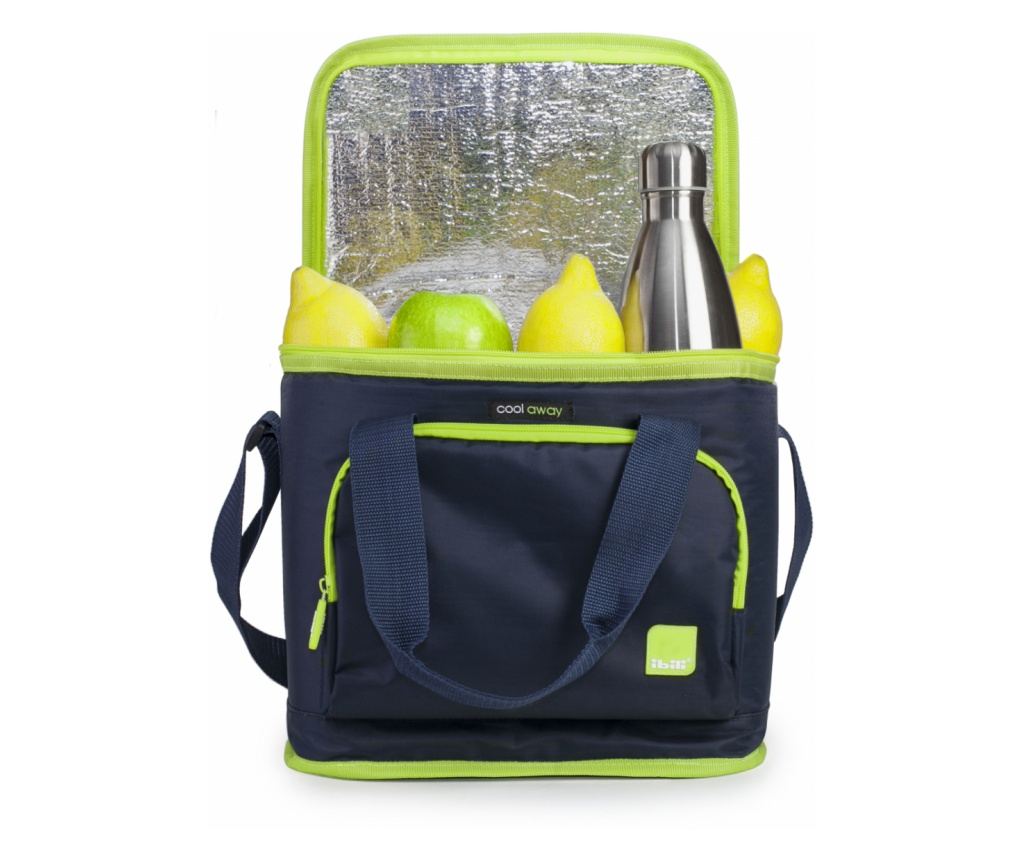 Geanta termoizolanta Ibili-Hella, poliester, 29x20x28 cm, 15 l, albastru/verde - 2