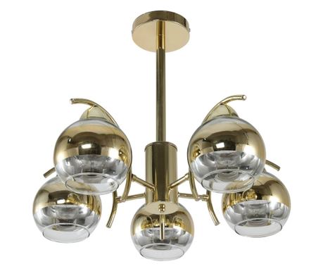 Agora Lighting, MONA, lestenec, 5 x E27, zlata, premer: 51 cm